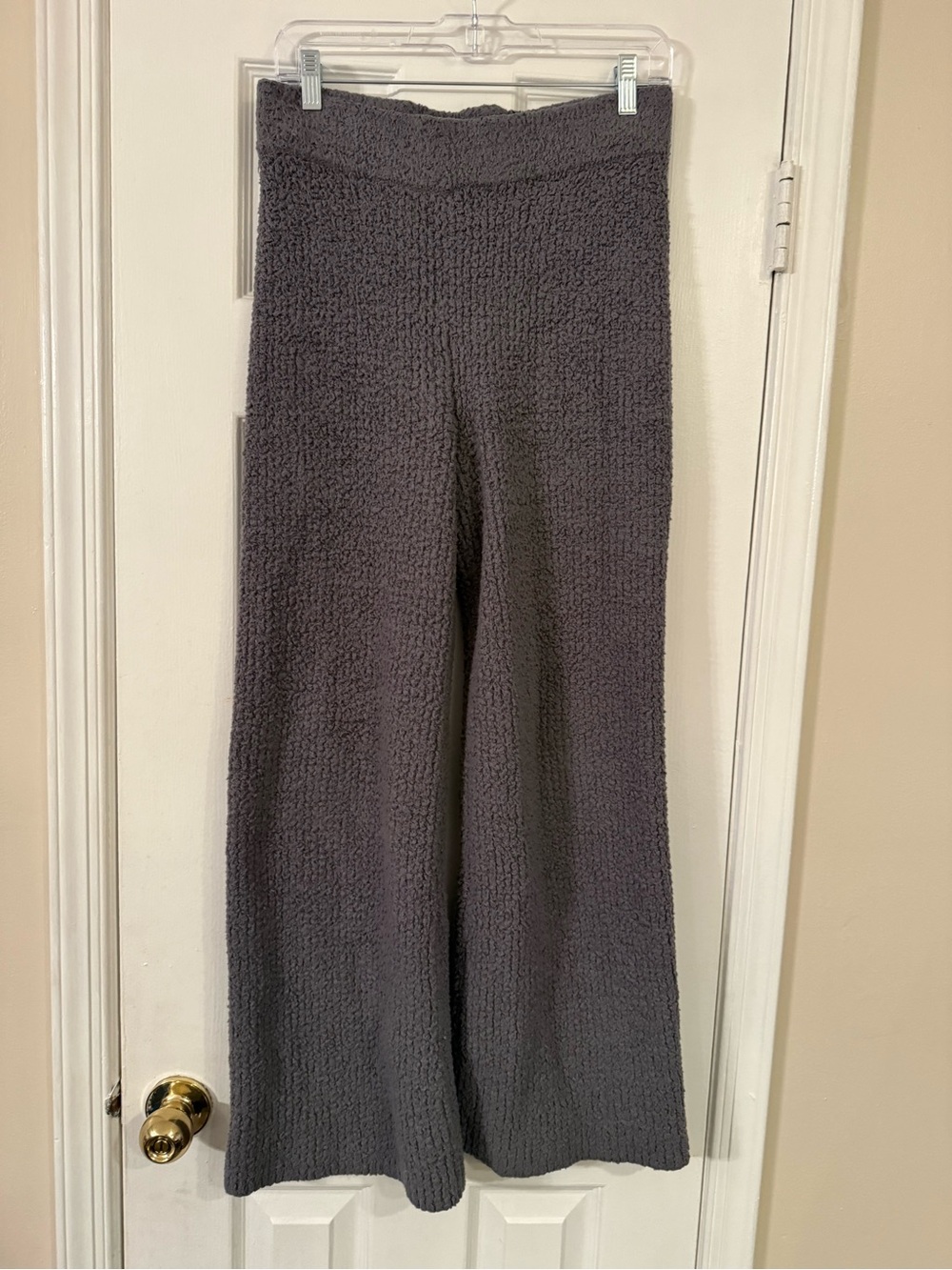 aerie Charcoal Wide-Leg Knit Lounge Pants